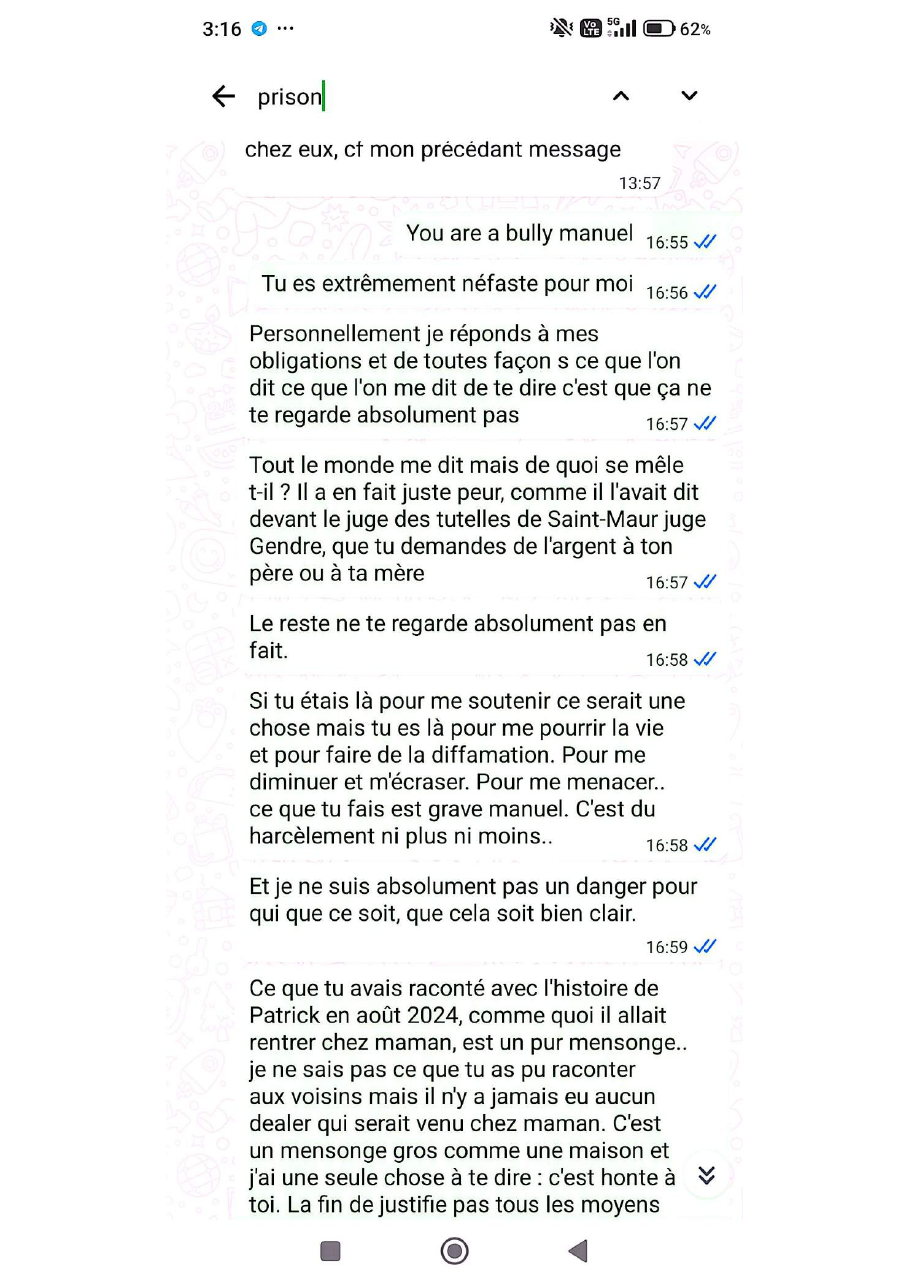 Recueil complet des menaces de prison — Manuel Marciano